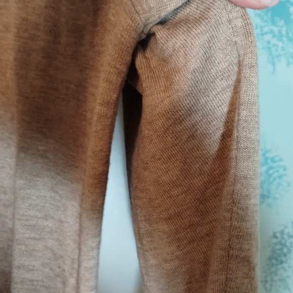 Theory Khaki 79%Merino Wool Sweater Sz L - Picture 8 of 9